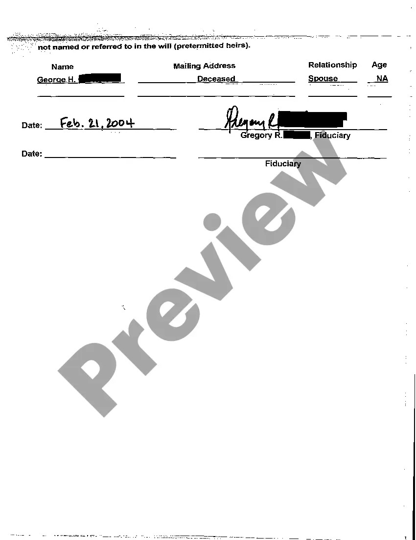 Preview A03 Legatees and Devisees regarding Estate with Will