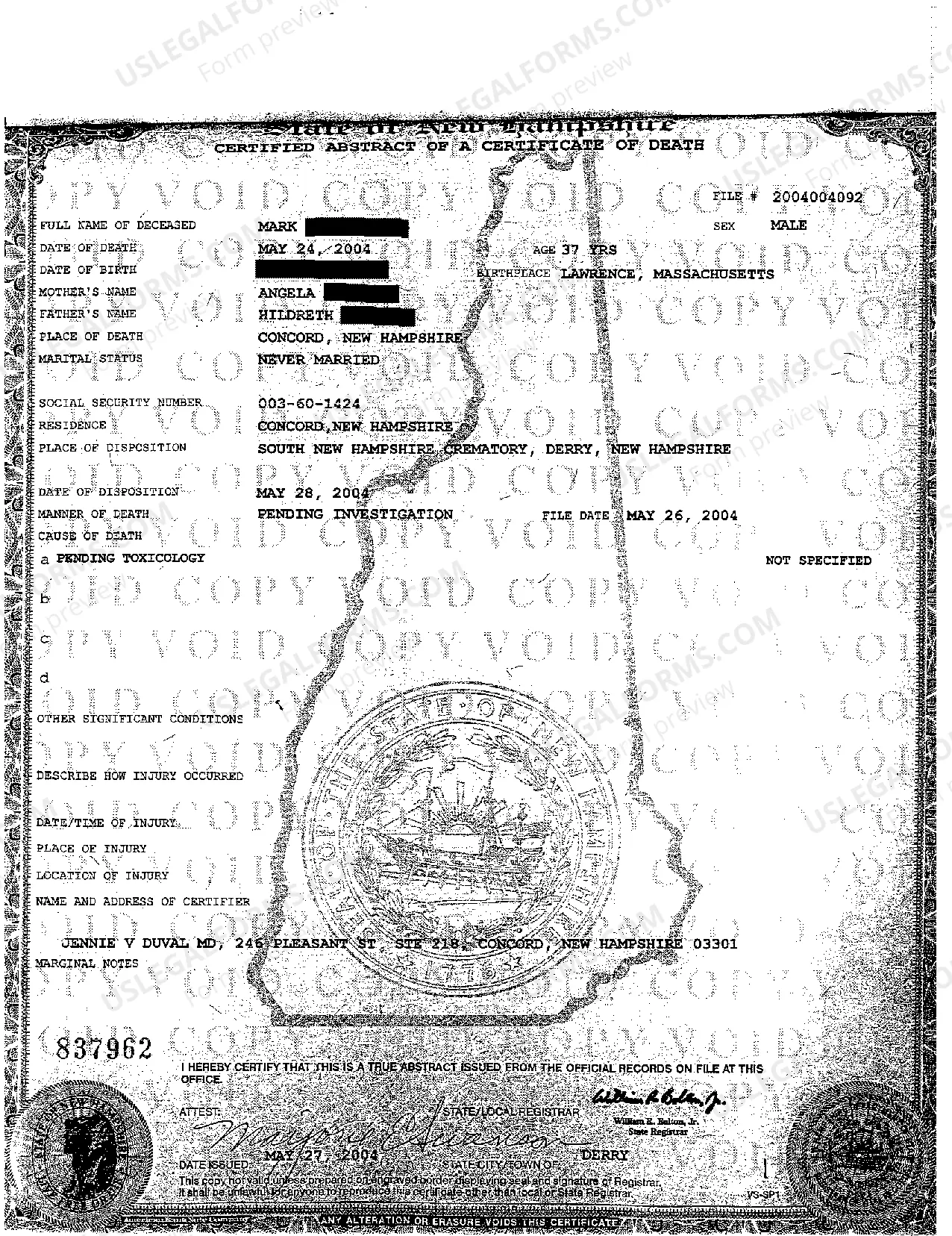 Preview A04 Heirs-at-Law Estate Without Will