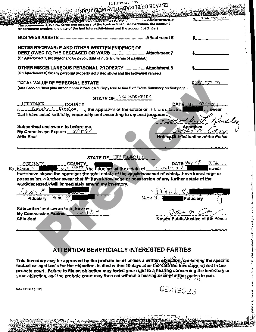 Preview A04 Inventory of Fiduciary