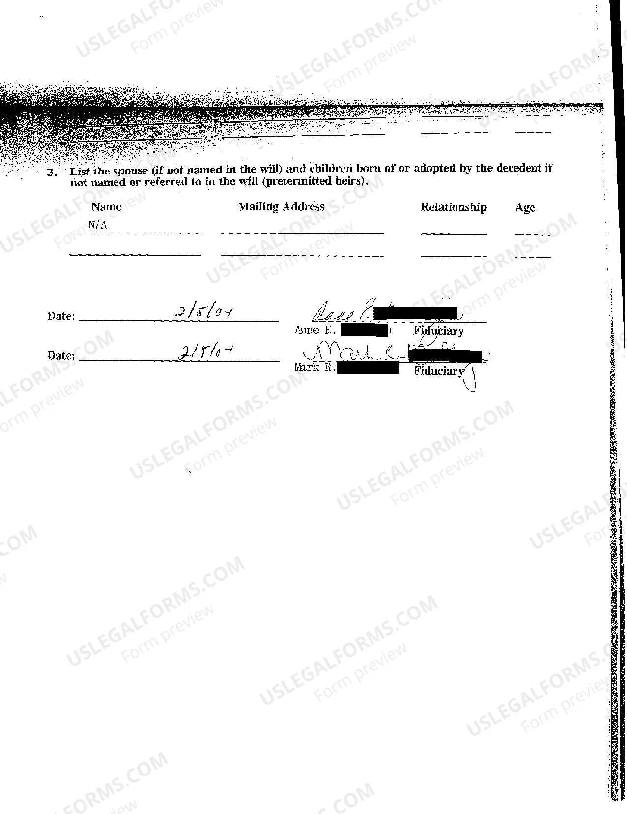 Preview A02 Legatees and Devisees - Estate with Will