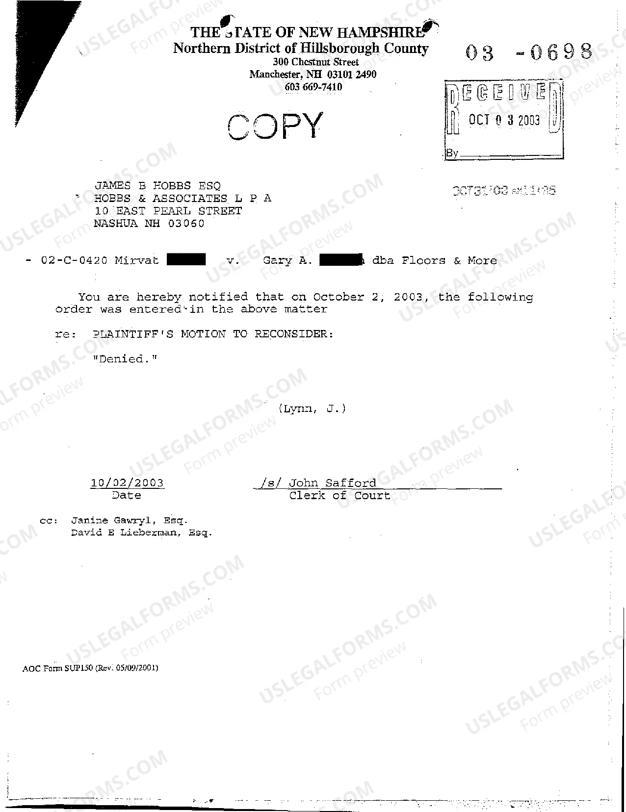 Preview A02 Motion for a Extension Time