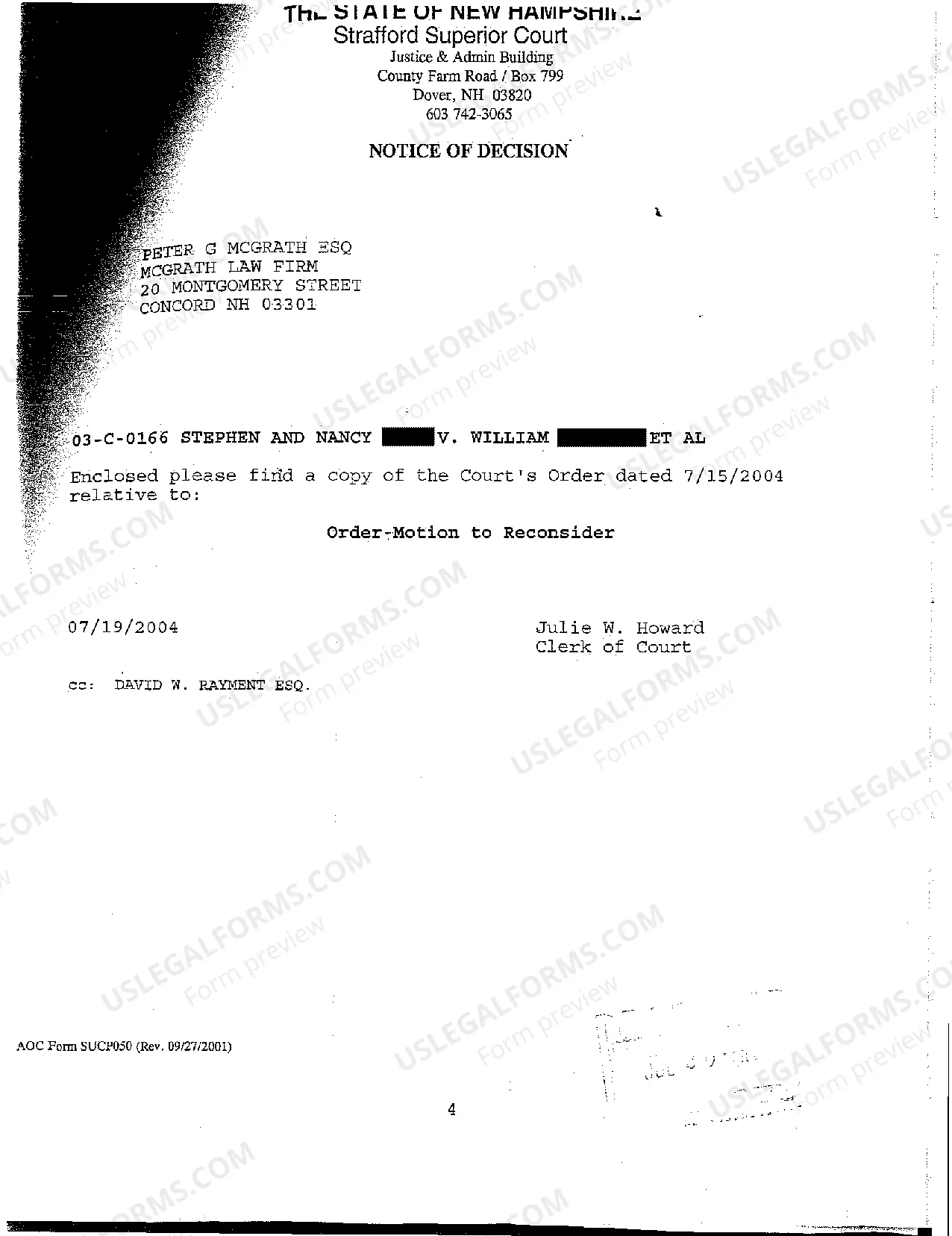 Preview A01 Rule 7 Notice of Mandatory Appeal regarding Indemnity for Wetlands Violations