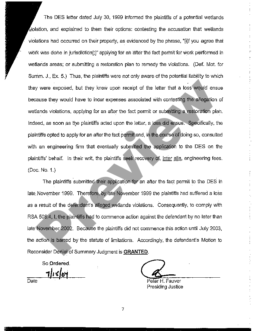 Motion To Reconsider Motion For Summary Judgment | US Legal Forms