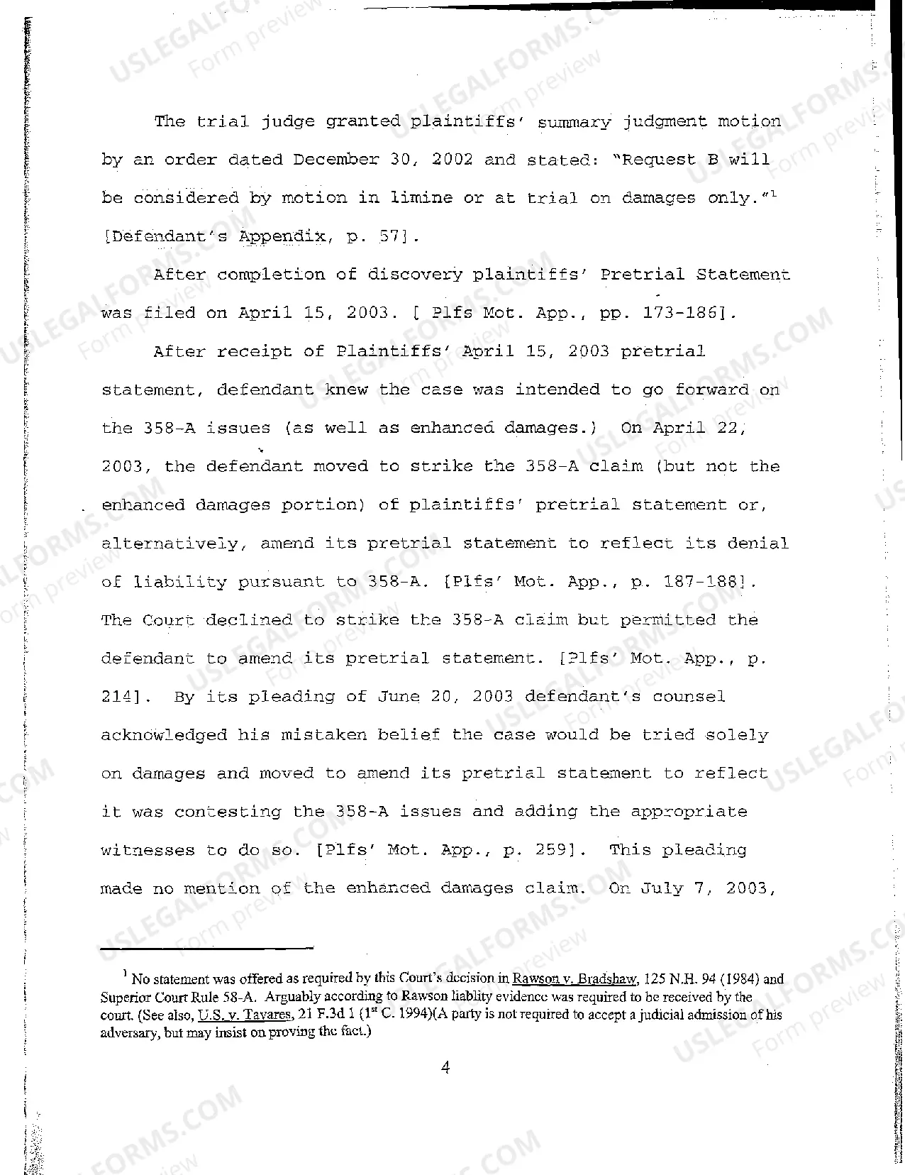 Preview A02 Plaintiffs Appellees' Brief regarding Personal Injury to Appellee Due to Injury Sustained When Deck Collapsed