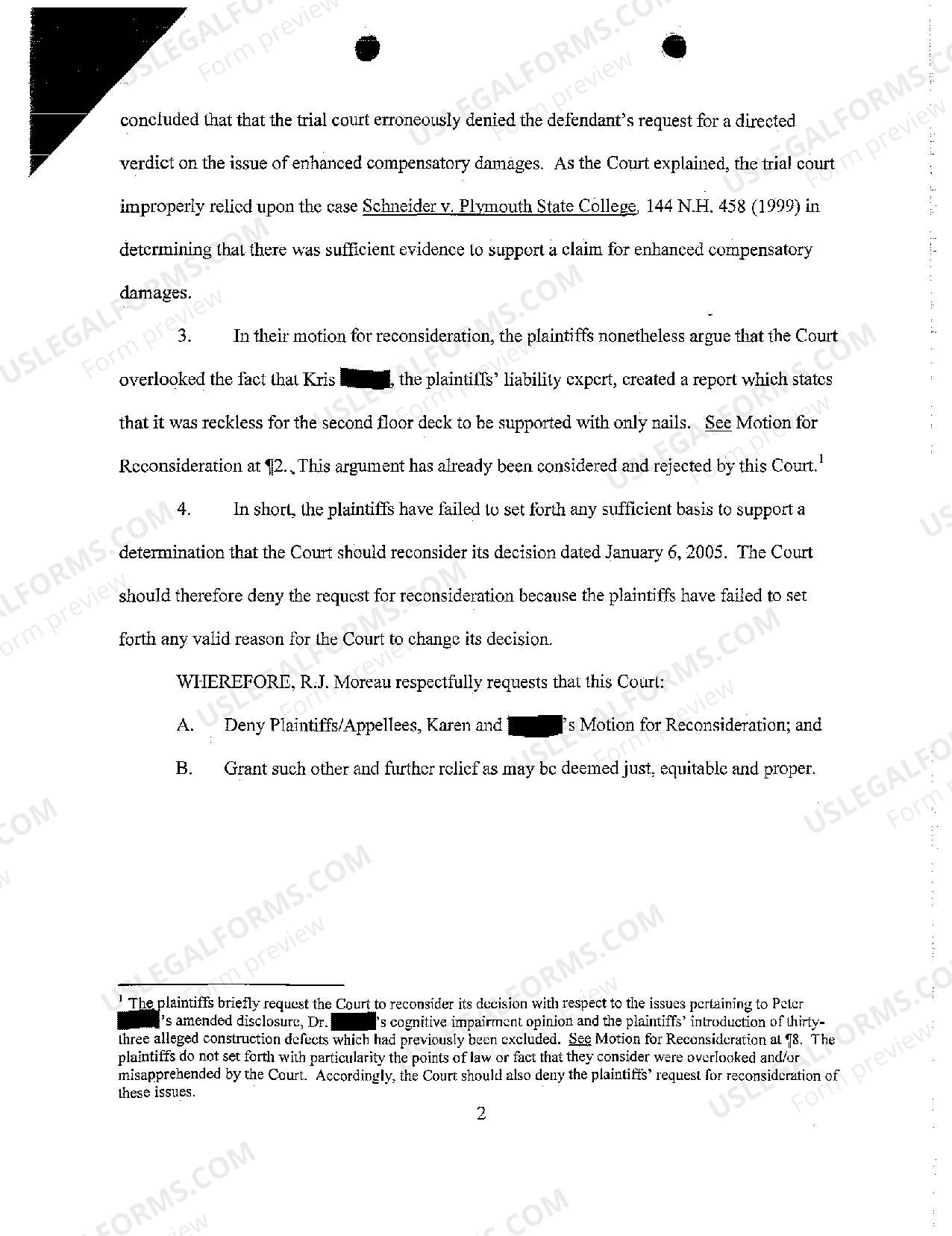 New Hampshire Objection to Plaintiffs Appellees Motion for