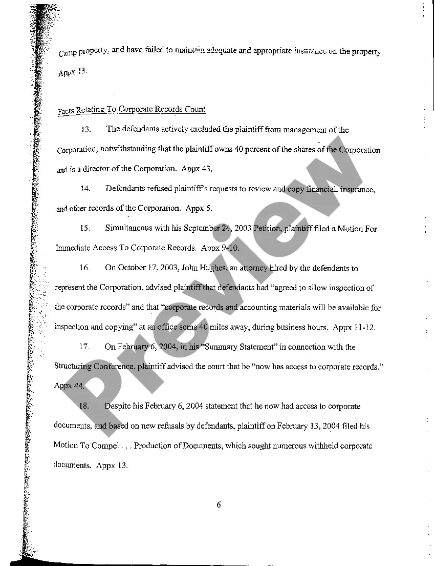 Get A01 Appellant's Brief regarding Shareholders Wrongfully Excluding Majority Shareholder from Participation in Management Preview A01 Appellant's Brief regarding Shareholders Wrongfully Excluding Majority Shareholder from Participation in Management
