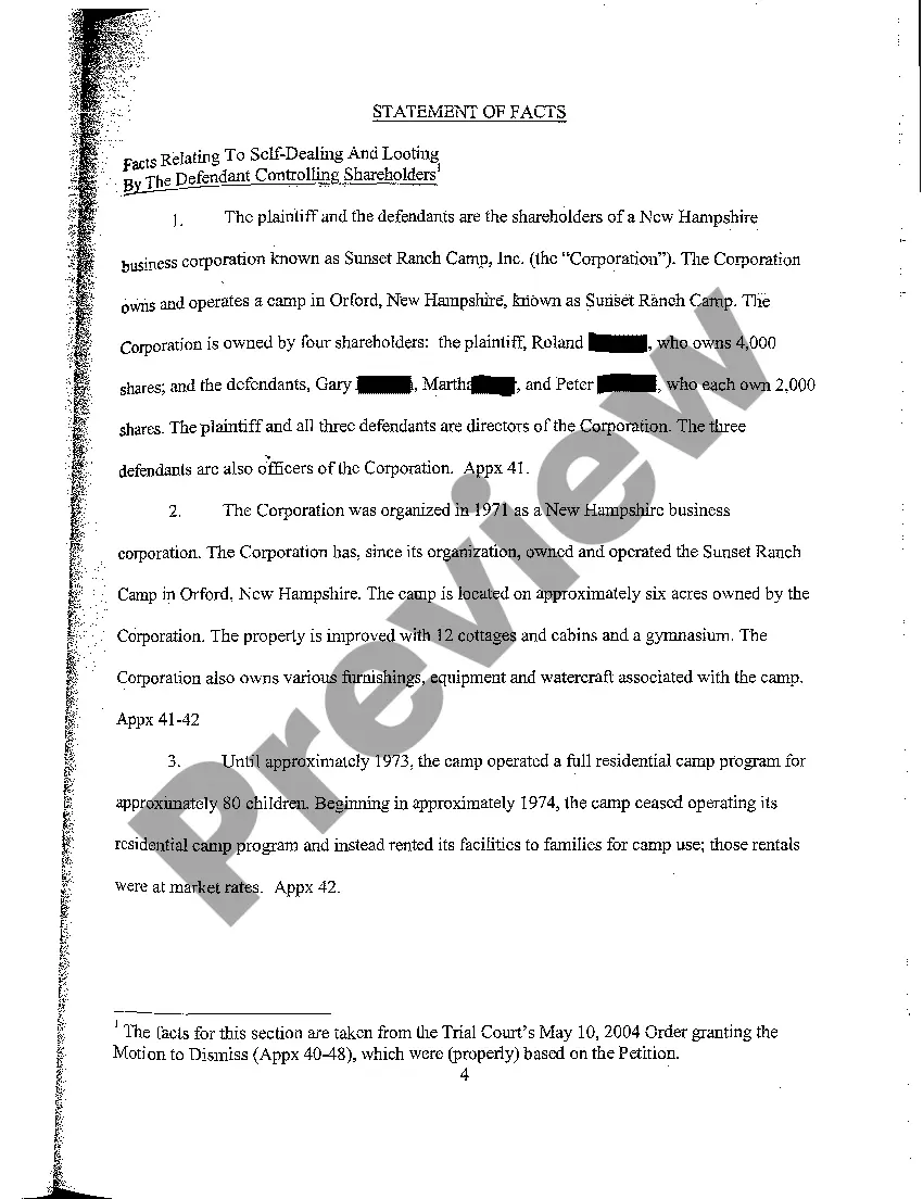 Get A01 Appellant's Brief regarding Shareholders Wrongfully Excluding Majority Shareholder from Participation in Management Preview A01 Appellant's Brief regarding Shareholders Wrongfully Excluding Majority Shareholder from Participation in Management