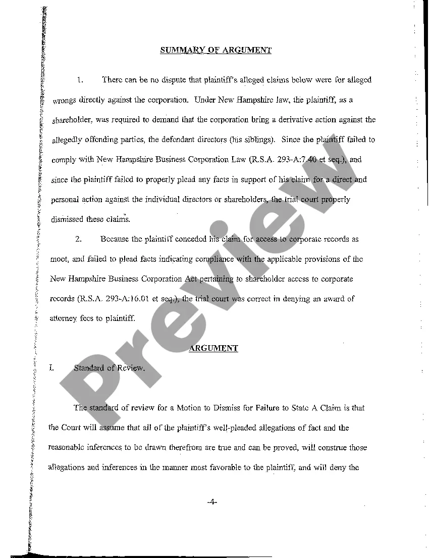 Get A02 Appellees' Brief regarding Shareholders Wrongfully Excluding Majority Shareholder from Participation in Management Preview A02 Appellees' Brief regarding Shareholders Wrongfully Excluding Majority Shareholder from Participation in Management