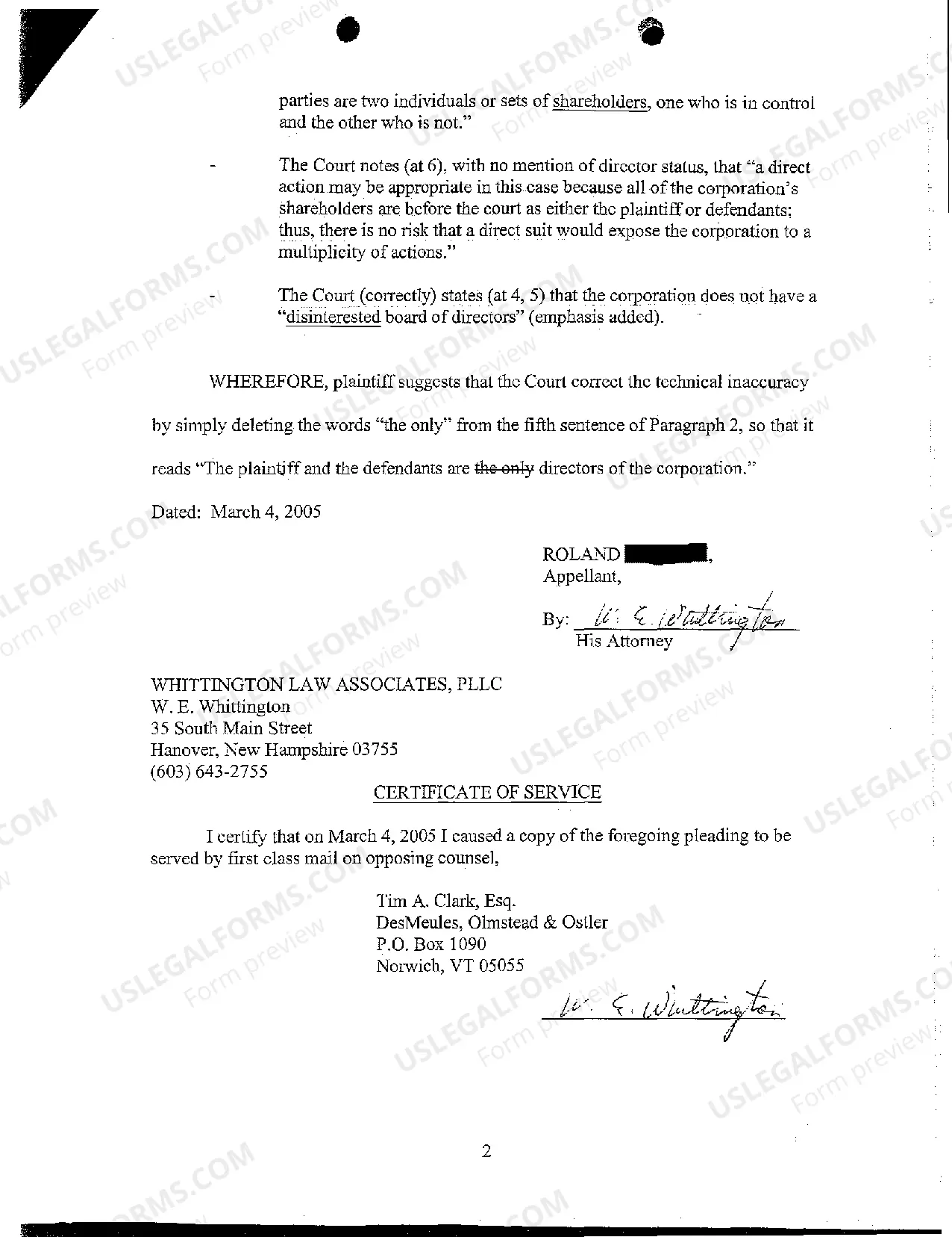 Preview A12 Appellant's Motion to Modify or Correct Nonmaterial Statement