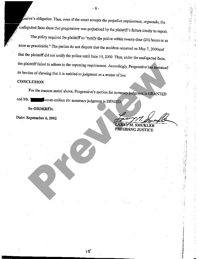 Preview A04 Order Granting Defendant's Motion for Summary Judgment