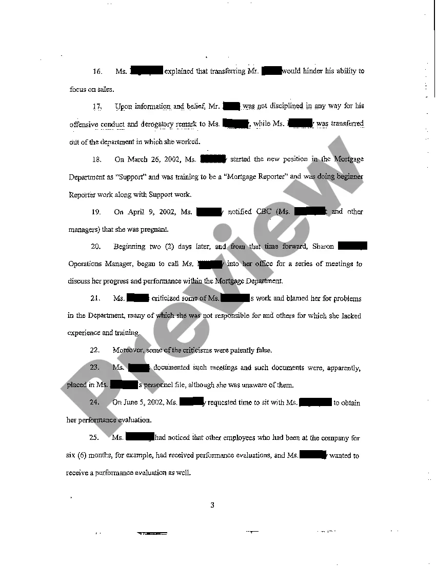 Preview A01 Declaration for Writ of Summons for Wrongful Termination and Employment Discrimination