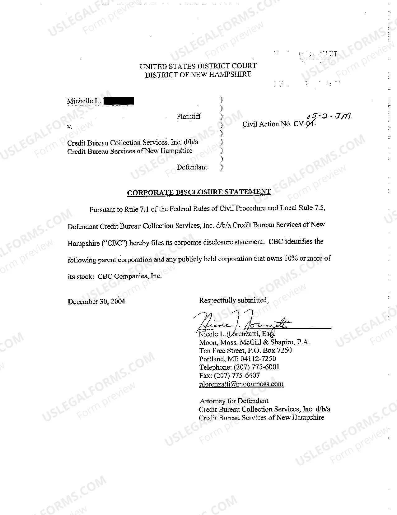 Preview A03 Notice of Filing of Removal to United States District Court