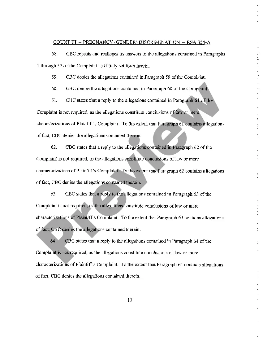 Get A05 Defendant's Answer to Complaint Preview A05 Defendant's Answer to Complaint