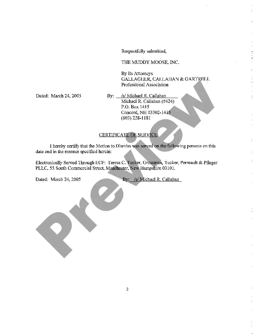 Preview A05 Defendant's Motion to Dismiss and Memorandum of Law in Support of Motion to Dismiss