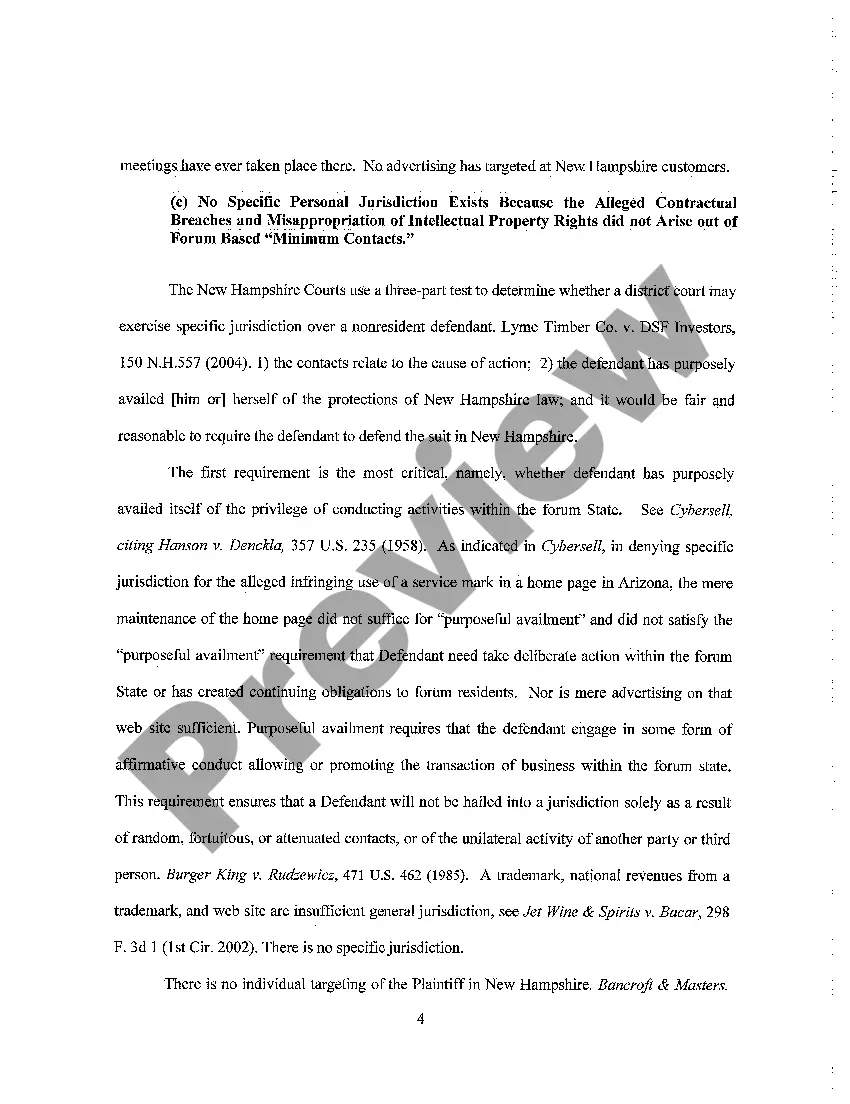 Preview A05 Defendant's Motion to Dismiss and Memorandum of Law in Support of Motion to Dismiss