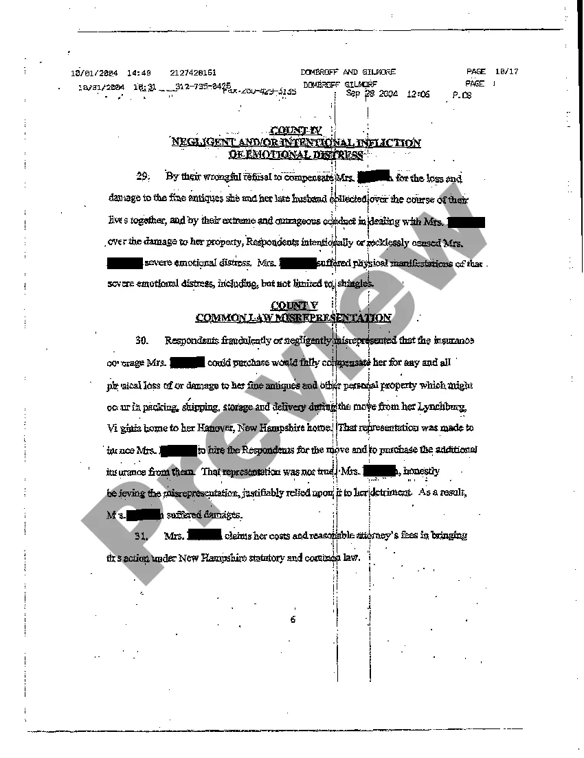 Preview A01 Petition for Declaratory Judgment for Consumer Fraud Inducement to Contract and Violation of Interstate Commerce Act
