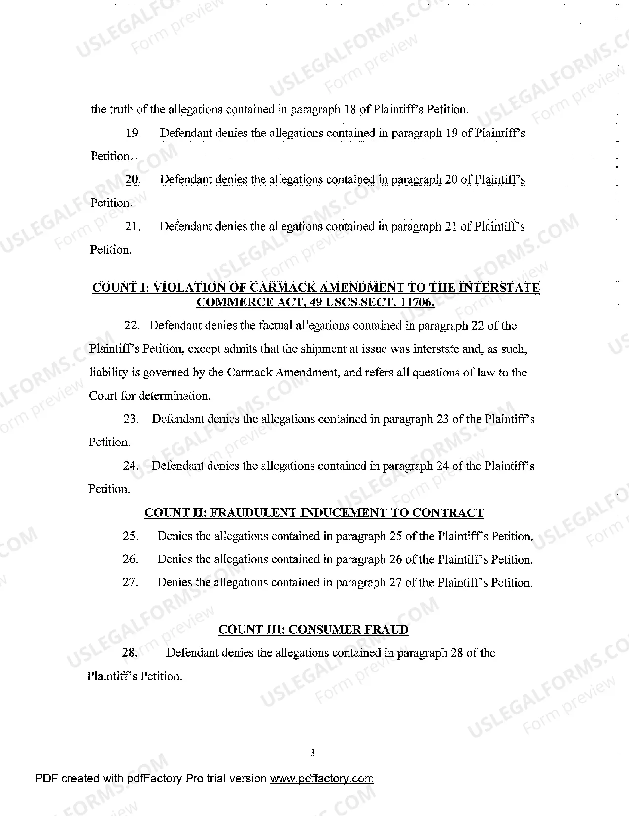 Preview A04 Defendant's Answer, Affirmative Defenses, and Crossclaims Against Co-Defendant