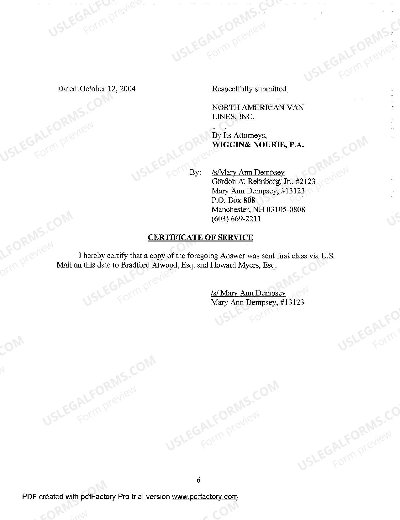 Preview A04 Defendant's Answer, Affirmative Defenses, and Crossclaims Against Co-Defendant