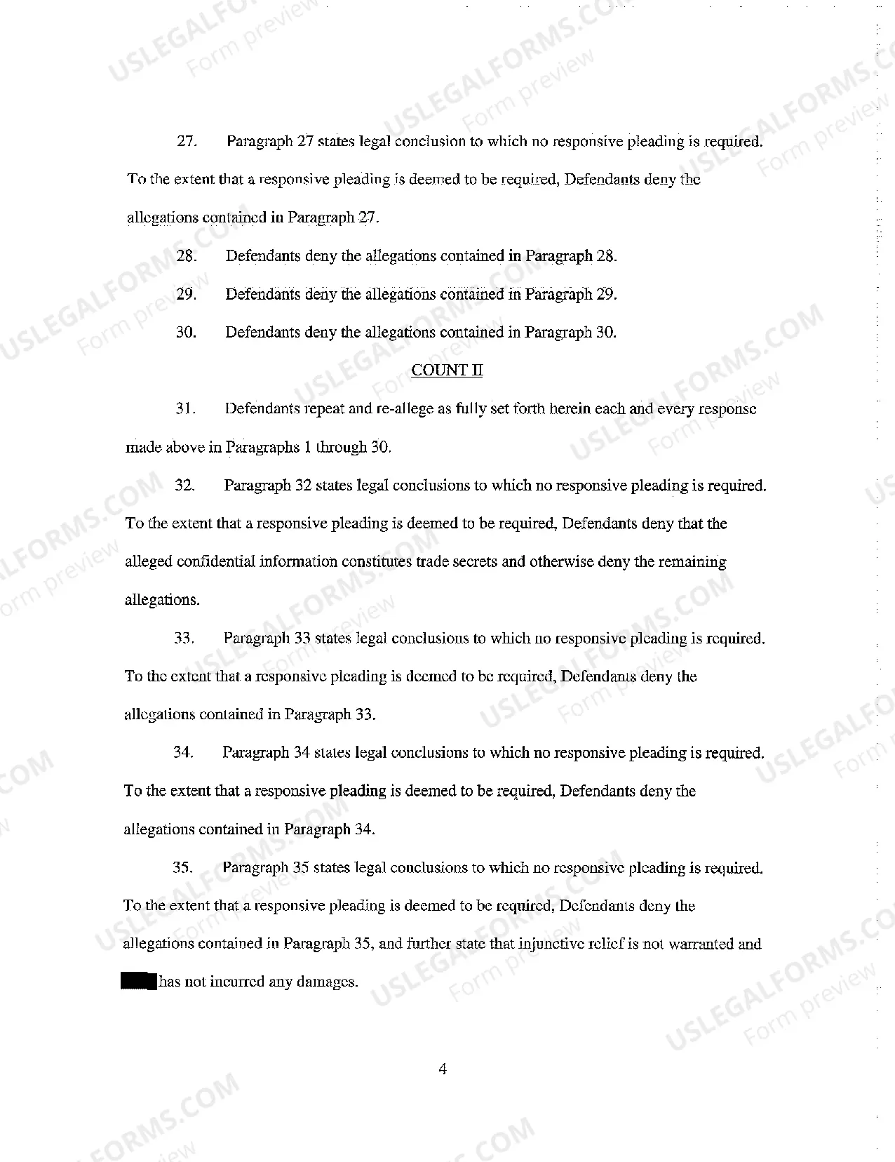 Preview A04 Defendants' Answer to Plaintiff's Verified Petition for Preliminary and Permanent Injunction