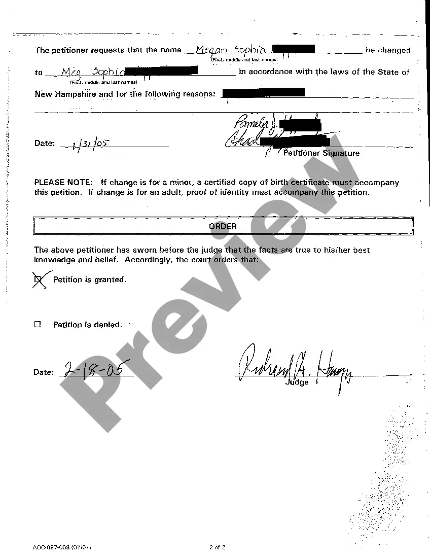Get Petition for Change of Name for Minor Preview Petition for Change of Name for Minor