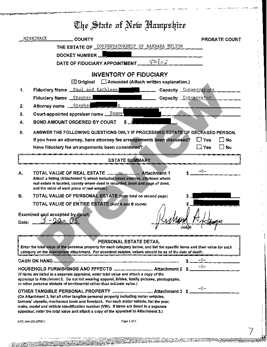 Preview A06 Inventory of Fiduciary