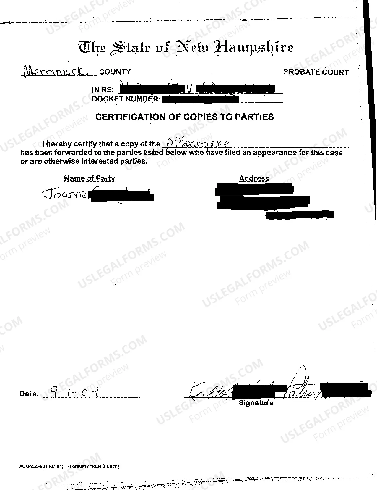 Preview A03 Appearance by Defendants