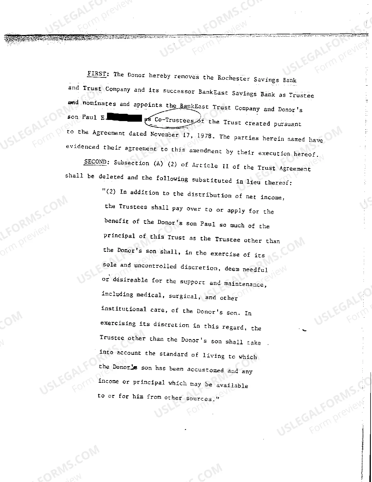 Preview A01 Petition to Appoint Successor Trustee