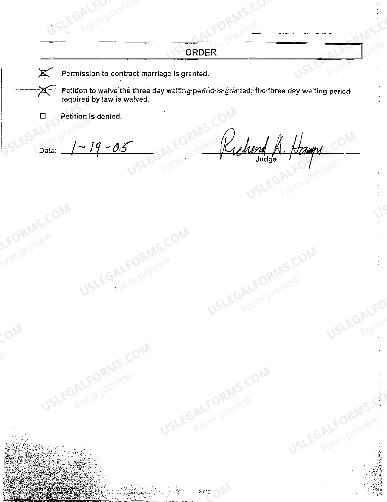 Preview Marriage Petition