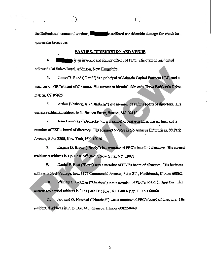 Preview A01 Declaration to Writ of Summons Breach of Contract and Conversion of Plaintiff's Technology Invention