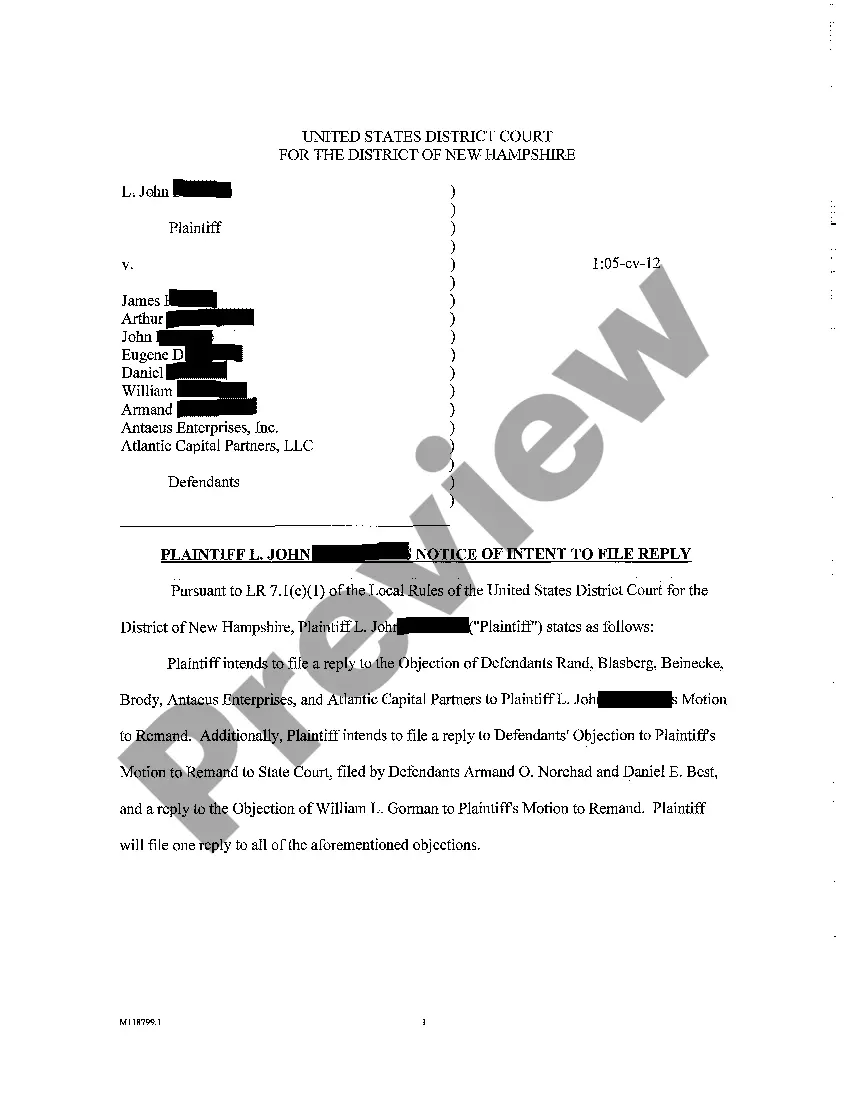 Get A05 Defendants' Objection to Plaintiff's Motion to Remand to State Court Preview A05 Defendants' Objection to Plaintiff's Motion to Remand to State Court