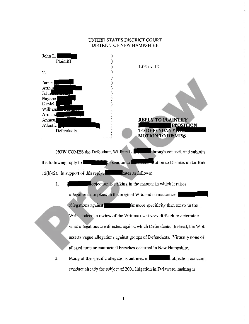 Get A07 Motion to Dismiss for Lack of Personal Jurisdiction Preview A07 Motion to Dismiss for Lack of Personal Jurisdiction
