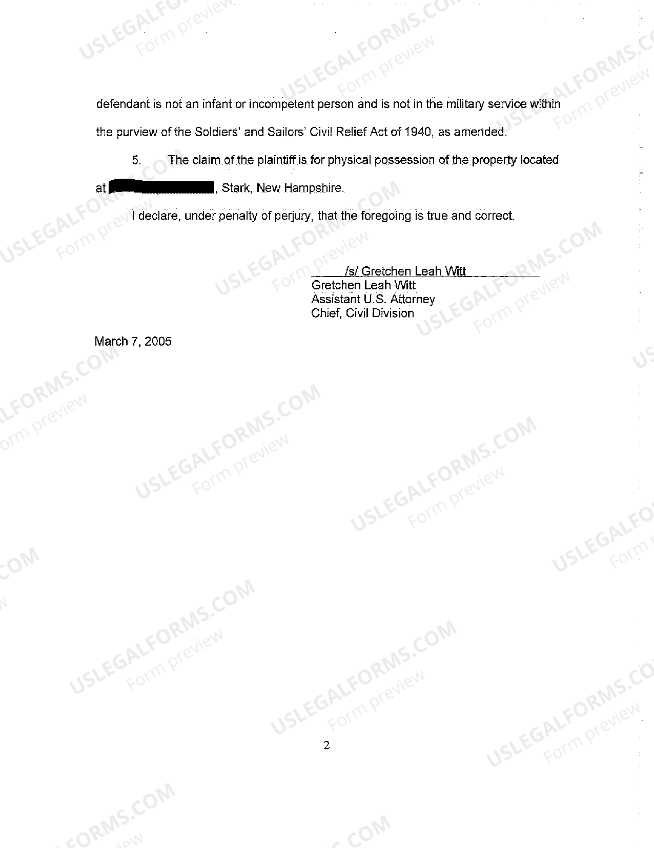 New Hampshire Declaration for Default and Judgment US Legal Forms