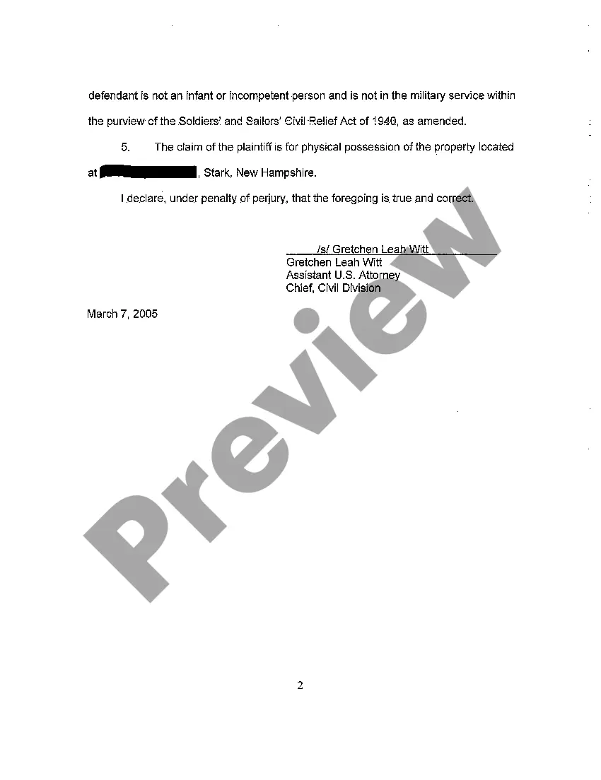 Preview A03 Declaration for Default and Judgment