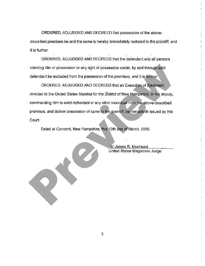 Get A04 Order Ejecting Defendant and Quieting Title to Plaintiff Preview A04 Order Ejecting Defendant and Quieting Title to Plaintiff