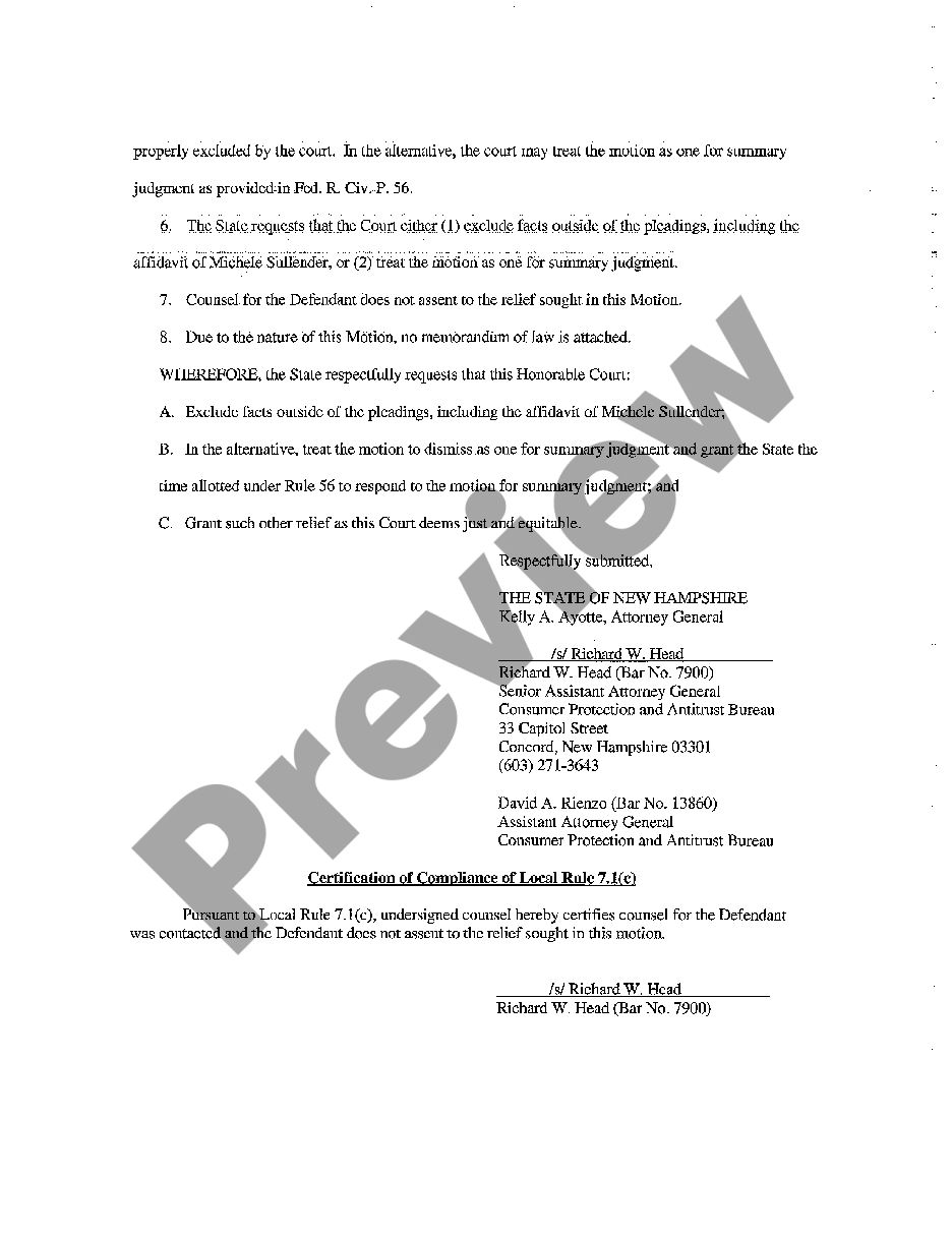 page 1 A07 Plaintiff's Motion to Strike Opposing Party Affidavit preview