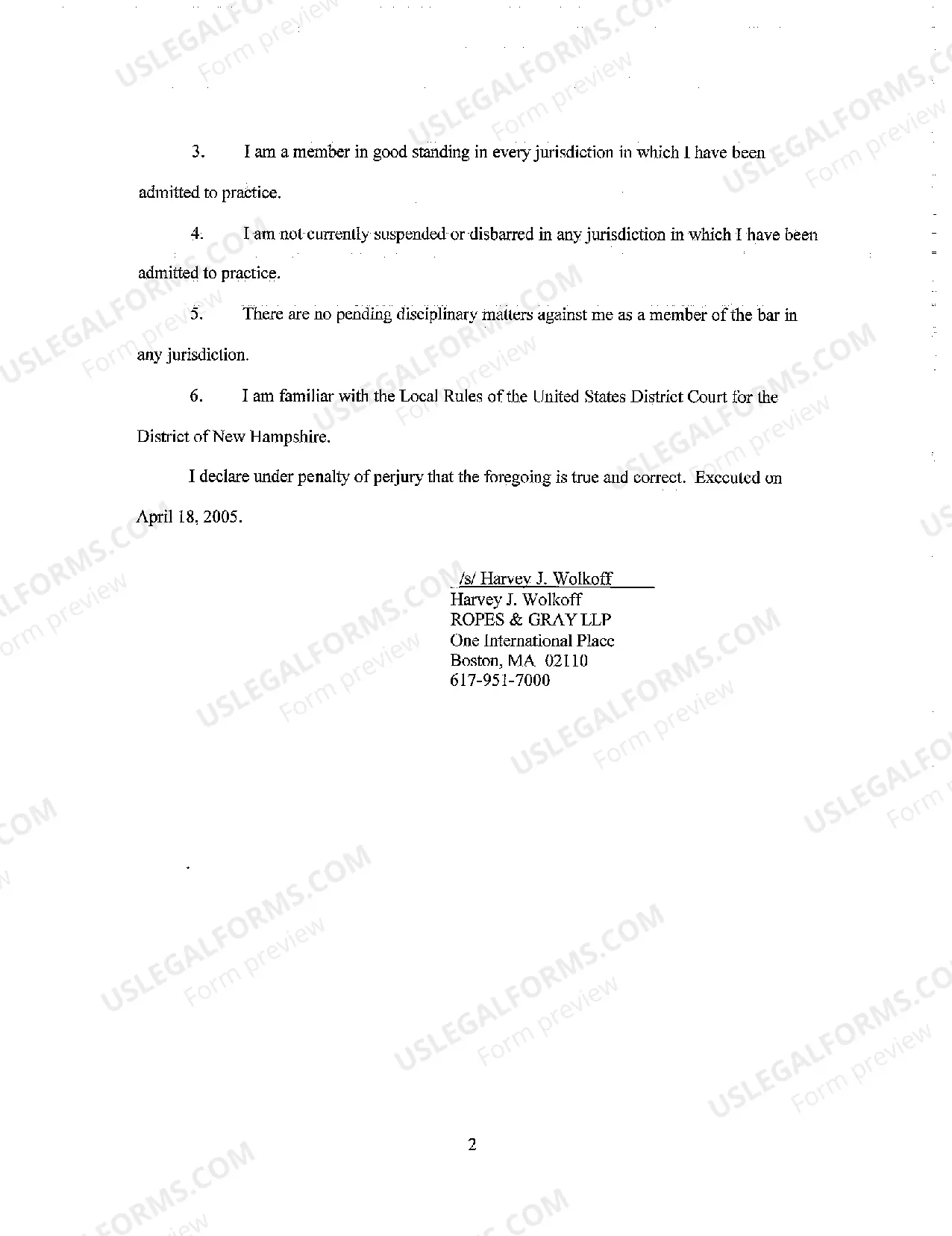 Preview A09 Declaration in Support of Motion for Leave to Allow Plaintiff's Attorneys' to Appear Pro Hac Vice