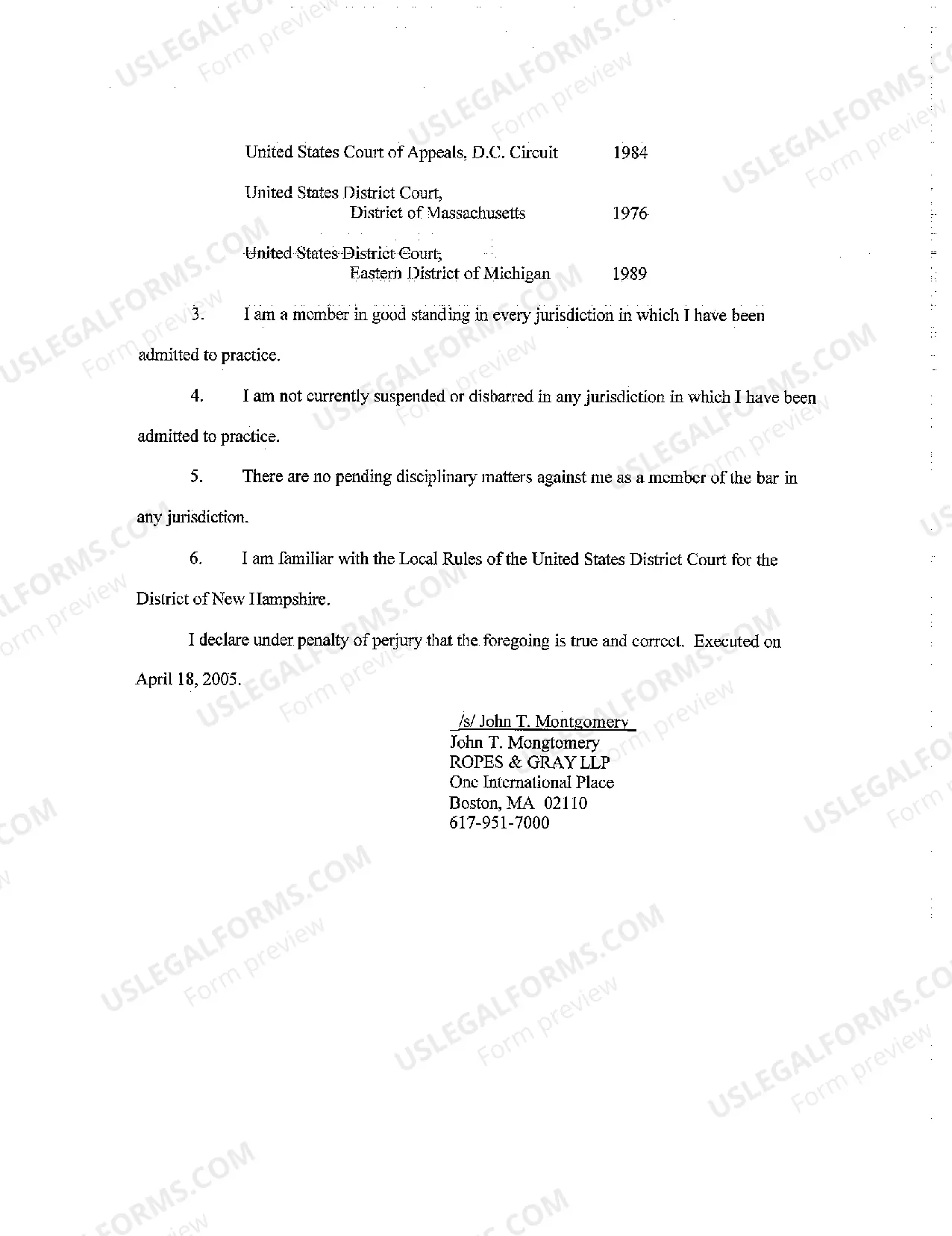 Preview A09 Declaration in Support of Motion for Leave to Allow Plaintiff's Attorneys' to Appear Pro Hac Vice