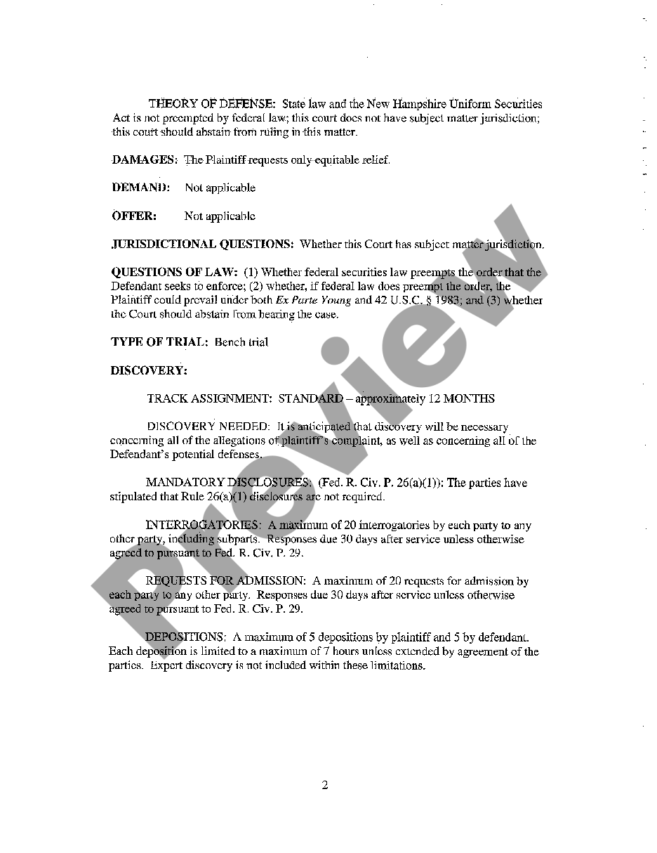 page 1 A10 Proposed Joint Discovery Plan preview