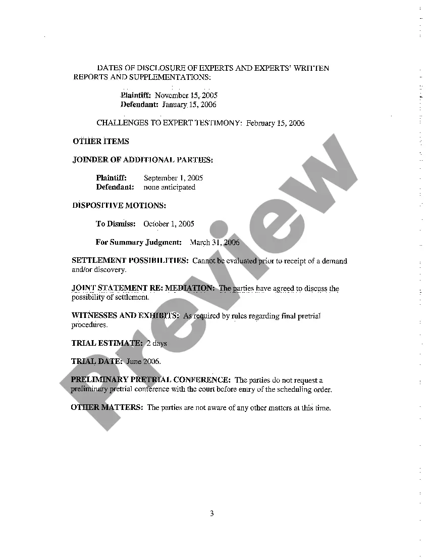 Preview A10 Proposed Joint Discovery Plan