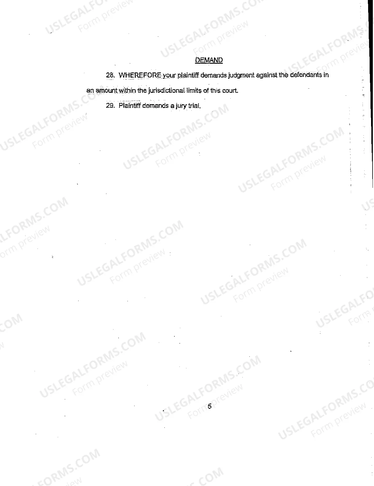 Preview A01 Complaint for Strict Liability, Negligence in Manufacture and Sale of Baycol Resulting in Personal Injury to Plaintiff