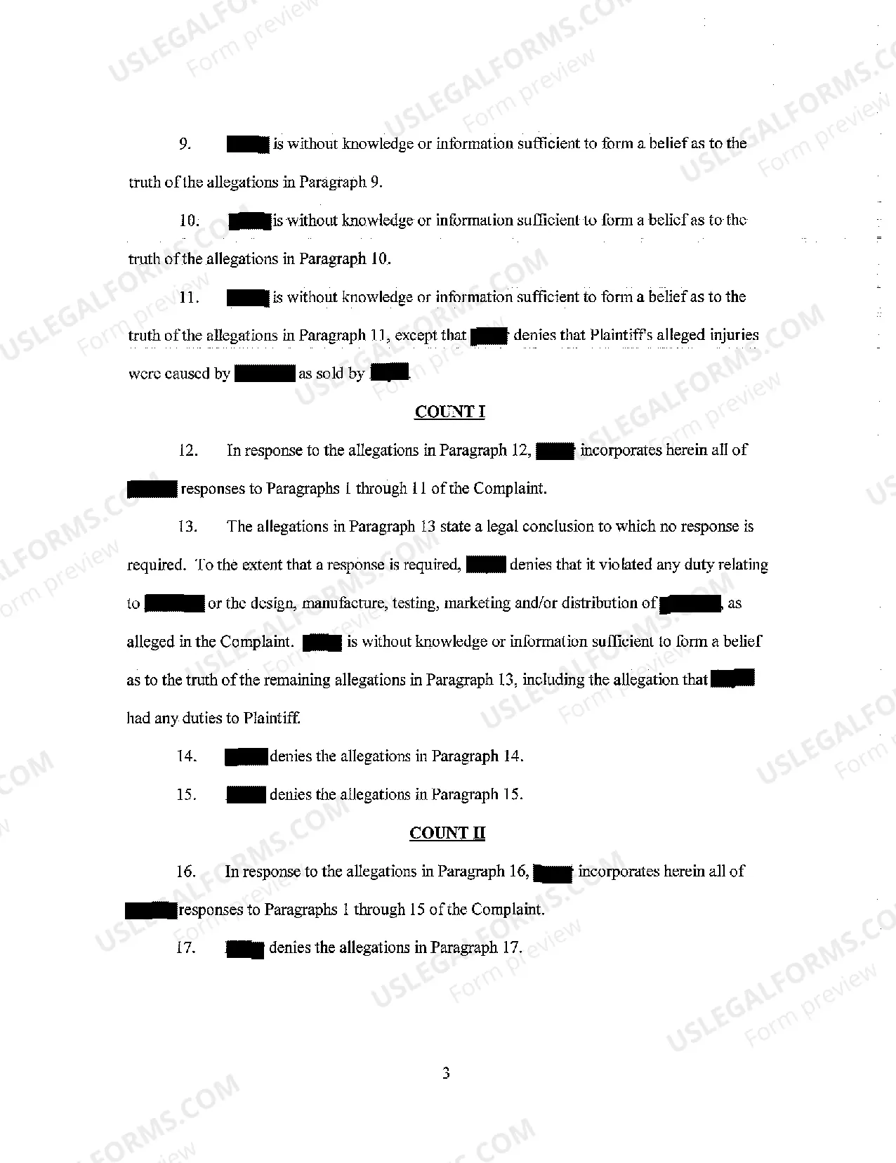 Preview A02 Answer of Defendant