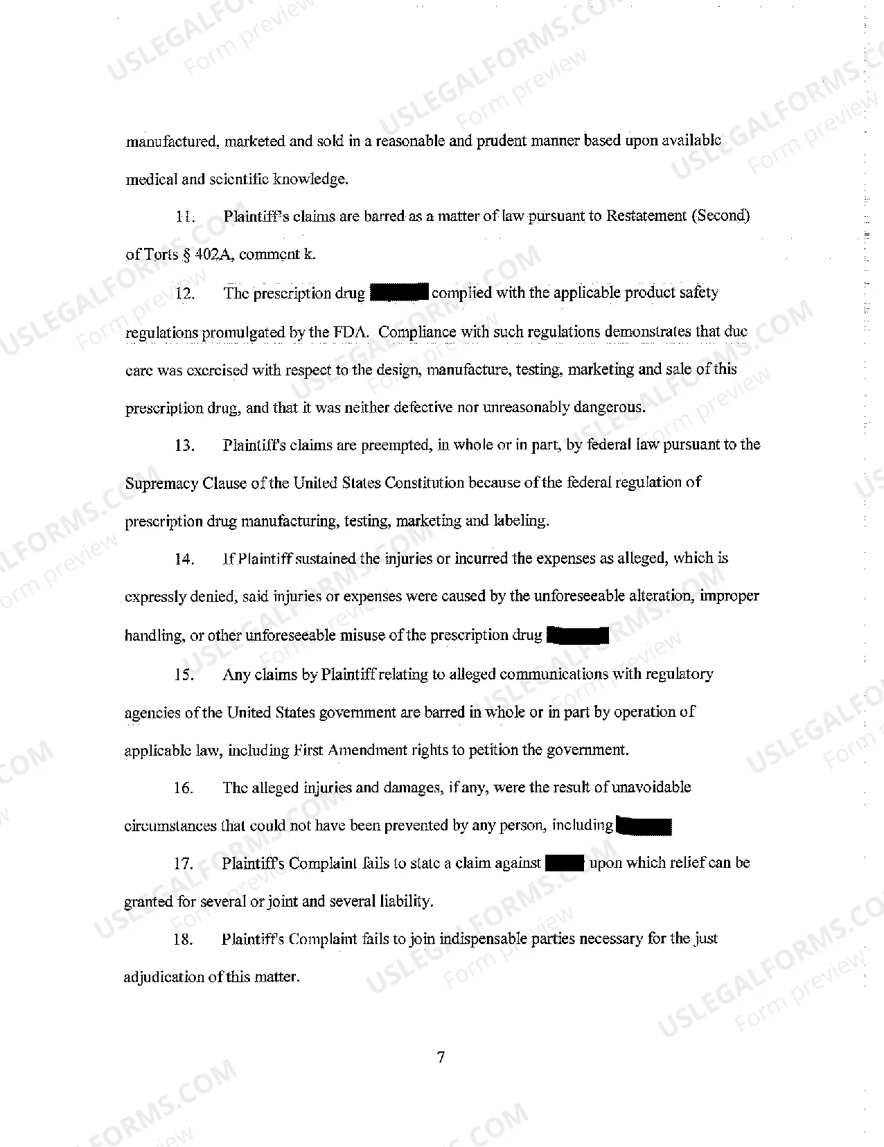 Preview A02 Answer of Defendant