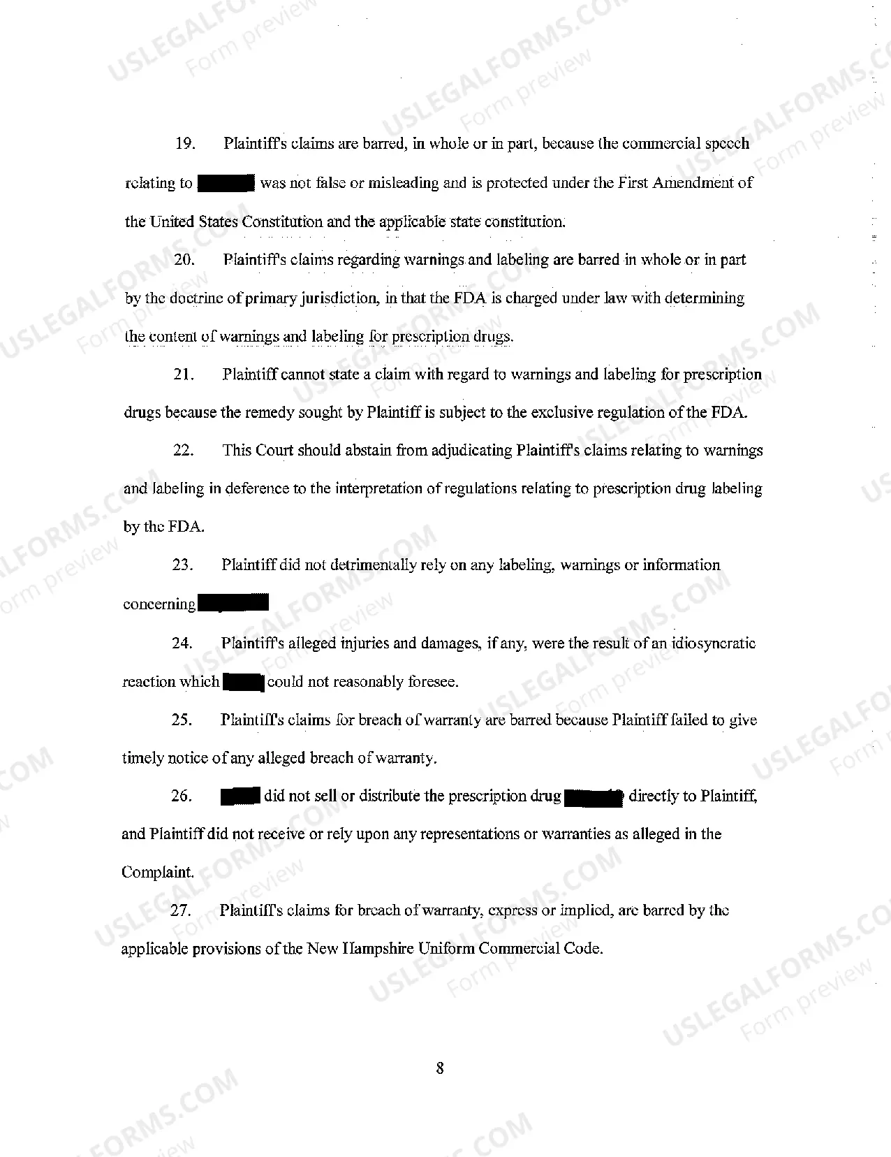 Preview A02 Answer of Defendant