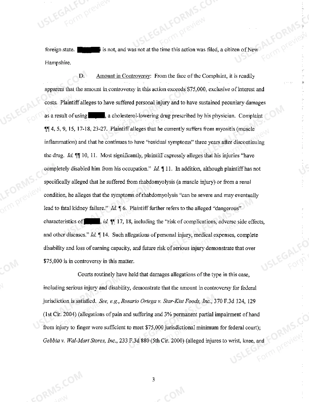 Preview A03 Notice of Removal from State Superior Court to United States District Court