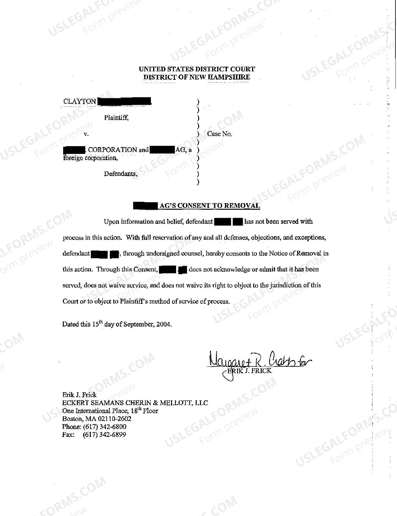 Preview A03 Notice of Removal from State Superior Court to United States District Court