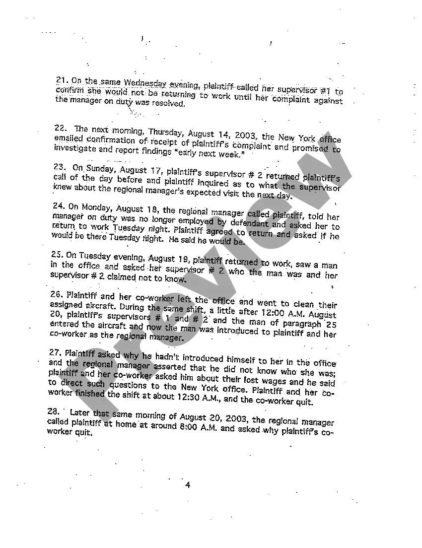 Preview A01 Petition for Wages and Claims for Wrongful Termination