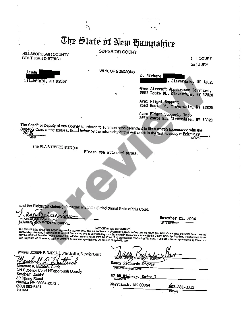 Preview A01 Petition for Wages and Claims for Wrongful Termination