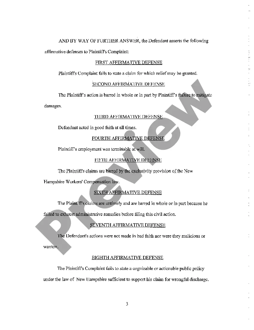Get A02 Defendants Answer to Plaintiff's Complaint and Demand for Jury Trial Preview A02 Defendants Answer to Plaintiff's Complaint and Demand for Jury Trial