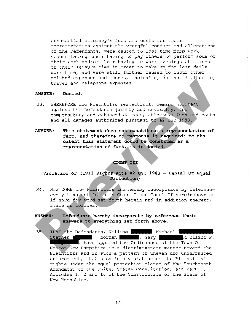 Preview A02 Answer of Defendants