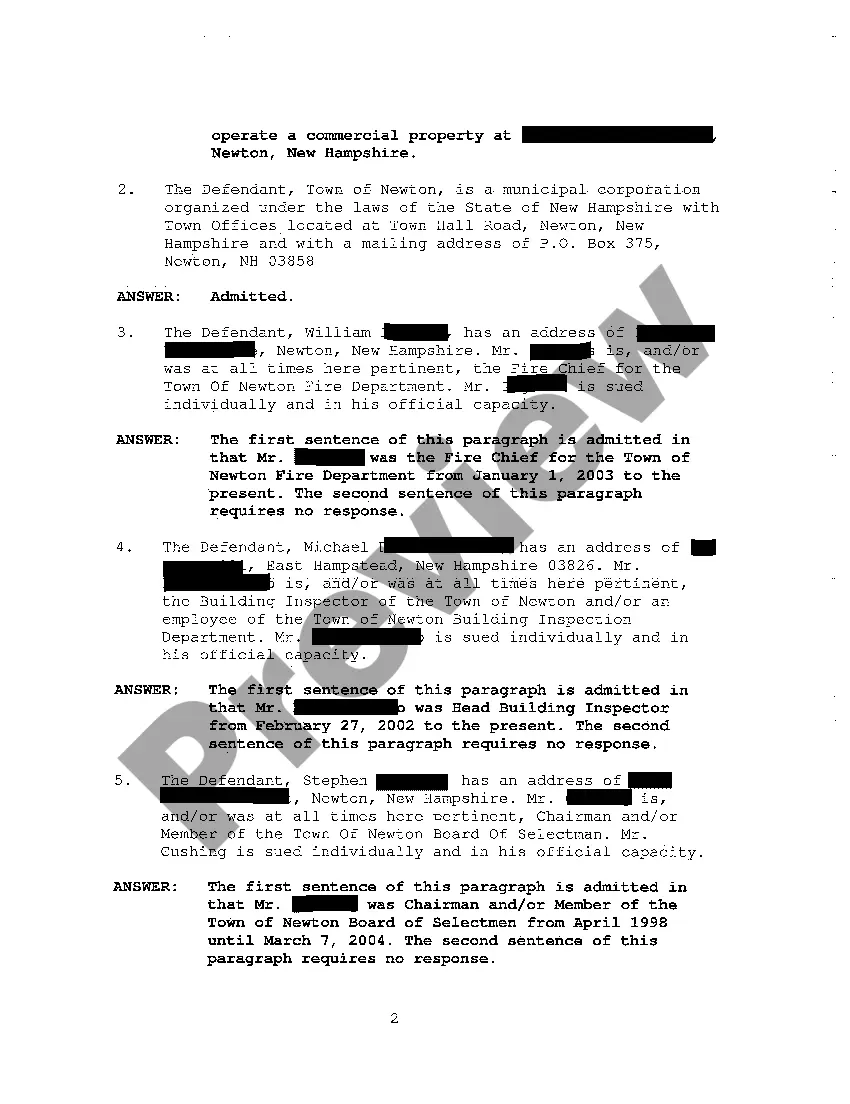 Preview A02 Answer of Defendants